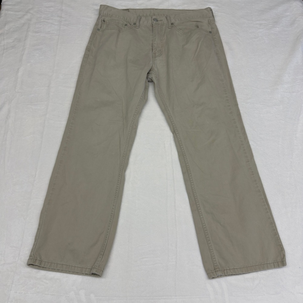 Levis 559 Pants Mens 34x30 Beige Relaxed Straight Fit Minimalist Casual
